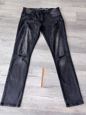 Kilogram jeans distressed black classic neutral
